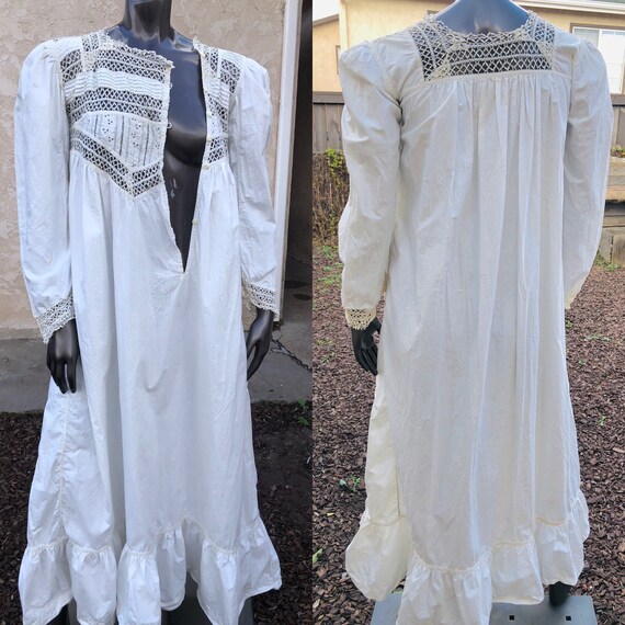 Vintage Victorian Edwardian Nightgown / Antique C