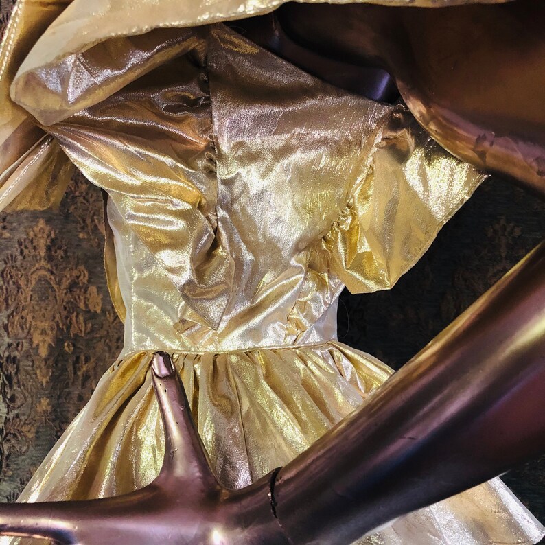 gold lame dress 80s