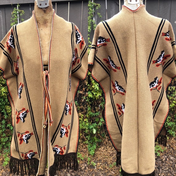 Vintage Poncho / Vintage Cape / Hippie Poncho / Bo