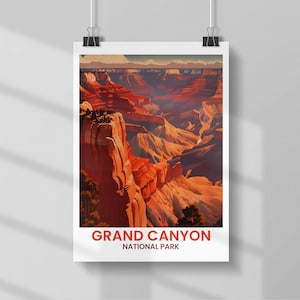 Grand Canyon Poster: Arizona Desert Landscape, National Park Art