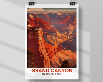 Grand Canyon Poster: Arizona Desert Landscape, National Park Art