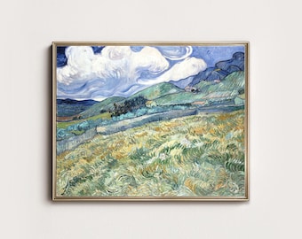 Van Gogh Landscape Print: Saint-Rémy Countryside Art (Digital Download)