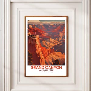 Vintage Grand Canyon Travel Poster: Retro National Park Art (Digital Download