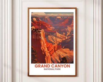 Vintage Grand Canyon Travel Poster: Retro National Park Art (Digital Download