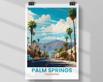 Palm Springs Travel Poster: Mid-Century Modern California Art