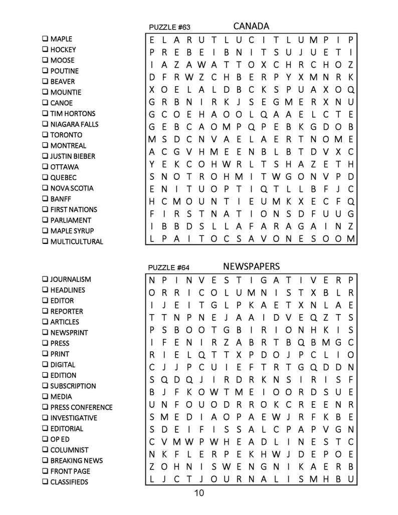 Large Print Word Search Puzzles: 50 Themed Games With Solutions (PDF ...