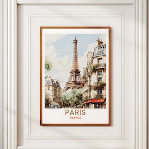 Eiffel Tower Watercolor Print: Paris Travel Poster (Digital Download)