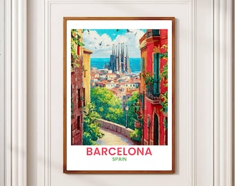 Barcelona Spain Travel Print: Scenic Destination Wall Art (Digital Download)