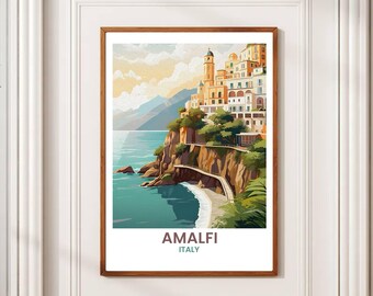 Amalfi Coast Photography Print: Italy Scenic Travel Art (Digital Download