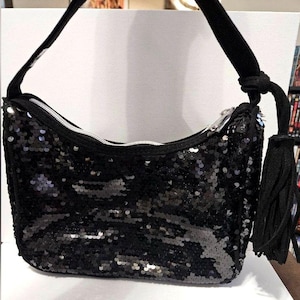 Bolso de hombro con lentejuelas negras de Avon de NWOT