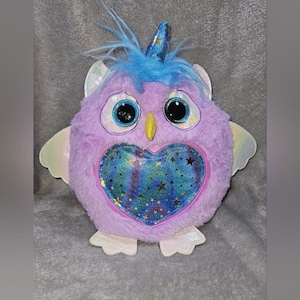 Zuru Rainbocorn Fairycorn Owlcorn Purple Owl Plush 10&quot; with Fairy Wings 