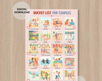 Couples Bucket List: Fun Date Night Ideas (Digital Download)