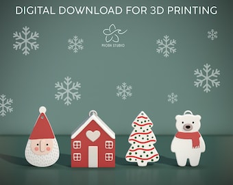 Christmas Tree Ornaments 3d printed digital file