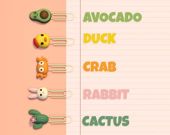 Cute Paper Clip - Set of 5 Fun and Functional 3D Printable Clips