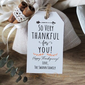 Friendsgiving Favor Tags - Thanksgiving Favor Tags - So Very Thankful Holiday Tags, Party Favor Tags,  Thanksgiving Favor Tags