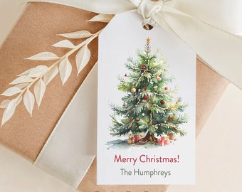 Christmas Gift Tags, O Tannenbaum Gift Tags, Merry Christmas Tags, Christmas Tree Holiday Favor Tag, Gift Tag, Christmas - Printed Tags