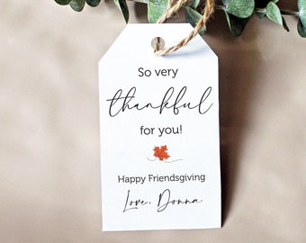 Friendsgiving Favor Tags - Thanksgiving Favor Tags - So Very Thankful Holiday Favor Tags, Thanksgiving Favor Tags, Pumpkin Favor Tags