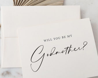 Proposal for Godmother, Will you be my Godmother, Gift Card for Godmother, Christening Godmother Card