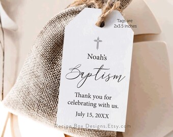 Printed Baptism Favor Tags Bautismo Favor Tag, Baptism Tag, First Communion Favors, Spanish Baptism Favor Tag, Christening favor tag English