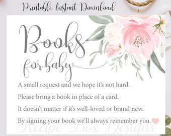 Books for Baby Shower Insert Printable Book Request For Baby Baby Shower, Book Shower Invite, Baby Shower Invite, Baby Shower Printable