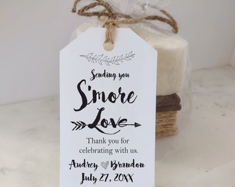 Smores Favor Tags Kits, Smore's, Smore Favor Tags, S'mores Kit, S'more Tag, Sending You S'more Love Kits include Tags, Bags, Twine - No Food