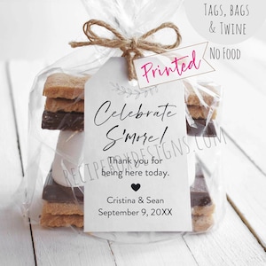 S'mores Party Favor Kits, Celebrate Smore, Rustic Wedding Favor tag Smore with Bags, Tags, Twine, Smore Wedding, Smore Kits have No Food image 3