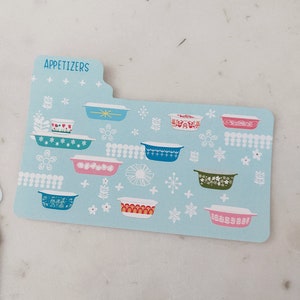 Pyrex Recipe Divider Cards, Dividers, Pyrex Casserole Recipe Dividers ...