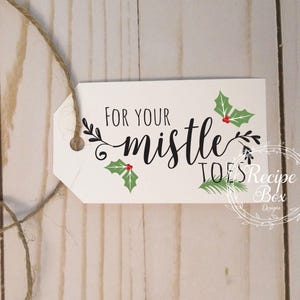 For Your Mistletoes, Nail Polish Favors, Secret Santa Party Favors Manicure Favor Tags, Christmas Gift Tags, Select amount on drop down menu