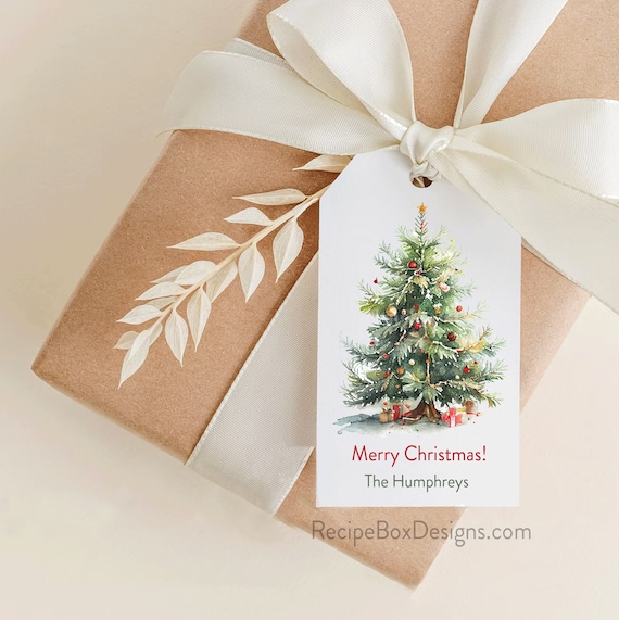 Christmas Gift Tags, O Tannenbaum Gift Tags, Merry Christmas Tags, Christmas Tree Holiday Favor Tag, Gift Tag, Christmas - Printed Tags