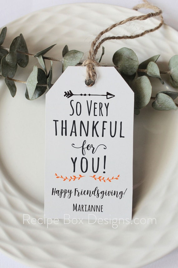 Friendsgiving, Thanksgiving, Favor Tags So very Thankful for you, Favor Tags - Friendsgiving Favor Tag Thanksgiving Favor Tags
