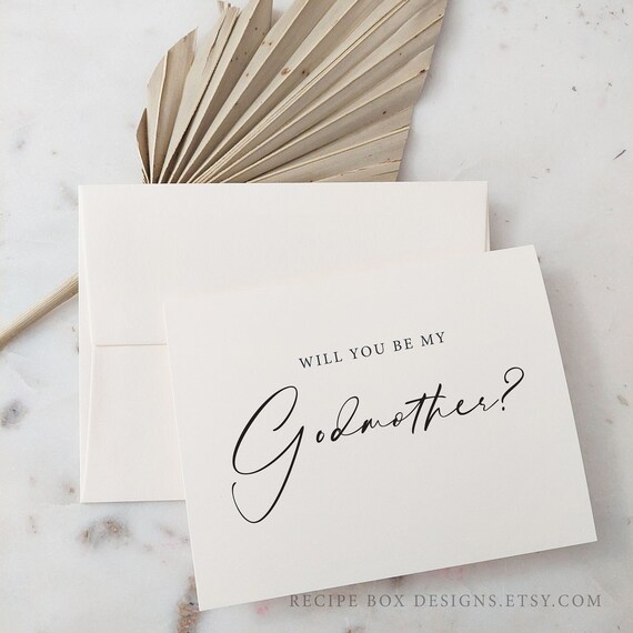 Proposal for Godmother, Will you be my Godmother, Gift Card for Godmother, Christening Godmother Card