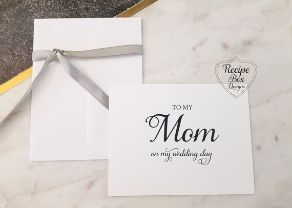 Wedding Card for Parents, Mom and Dad, Thank you Wedding Day Cards, Thank you Wedding Cards - Choice of 1 card