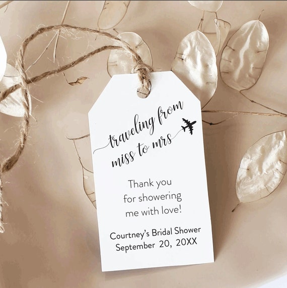 From Miss To Mrs Bridal Shower Favors, Bridal Shower Favor, Bridal Shower, Traveling from Miss to Mrs