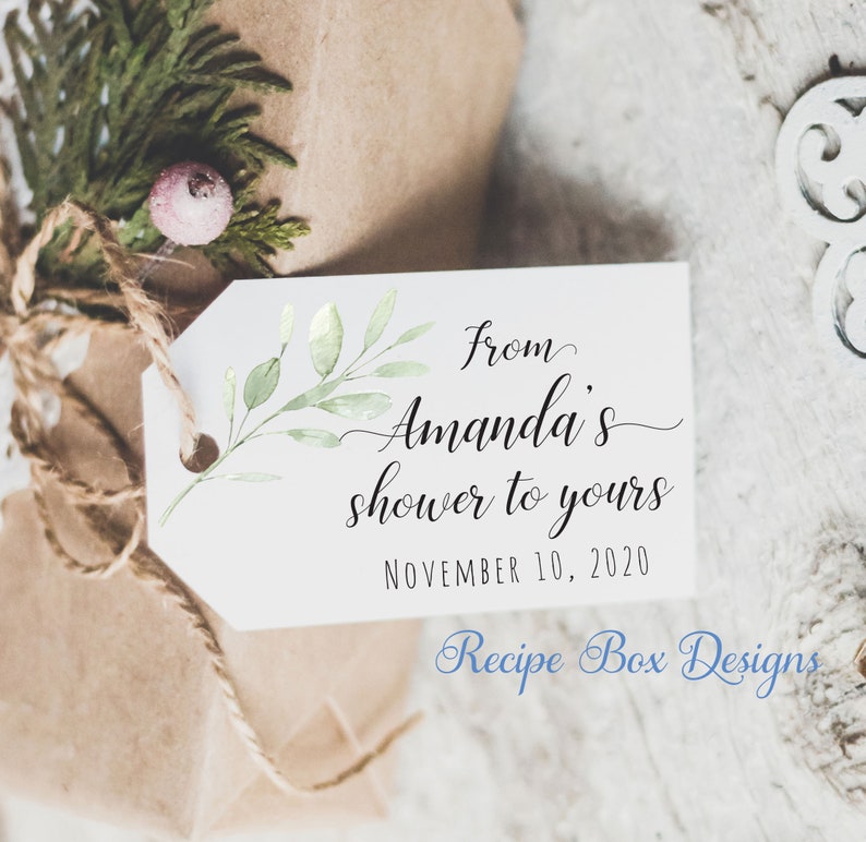 From My Shower To Yours Tags Thank You Bridal Shower Favor Etsy