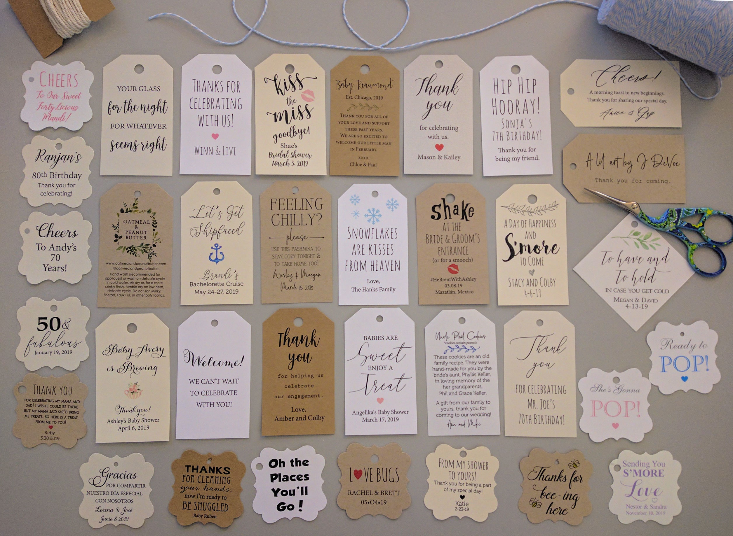 120 Best Thank You Tags ideas  thank you tags, favor tags, gift tags