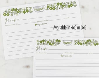 Recipe Cards, Spring Blossom Crazy Daisy Pyrex Inspired Recipe Cards, From the Kitchen of, Pyrex Recipe Cards, Select Your Size 3x5 or 4x6