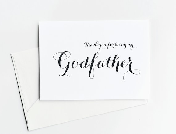 Godfather, Godmother or Godparents Proposal Card, Card for Godparents, Thank you for being my Godmother, Godfather,Choice of 1 Card
