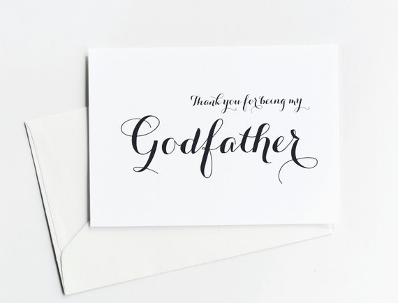 Godfather, Godmother or Godparents Proposal Card, Card for Godparents, Thank you for being my Godmother, Godfather,Choice of 1 Card