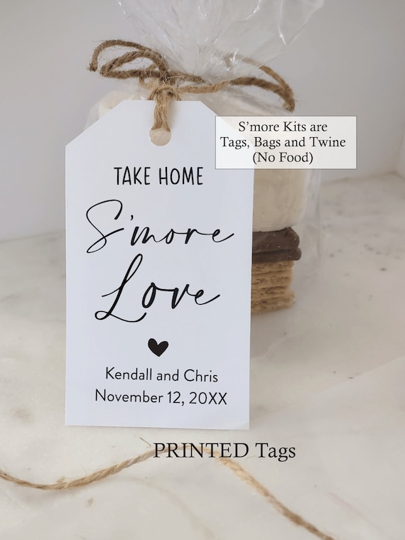 S'more Love Kit, Smores, S'more Love Favor Tags and Kit, Smores tag, S'mores, Smore Kit, Smore Tag, Favors, BoHo Favor, Take home Smore Love