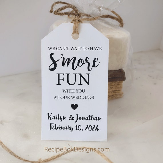 S'more Fun Kits, Smore Rehearsal Dinner, We Can't Wait to Have Smore Fun with you at your wedding, Can't wait Smore Fun Kits - NO Food