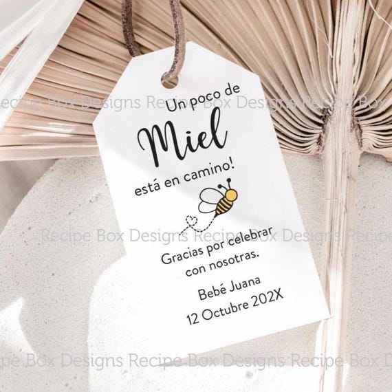 Spanish favor tags, Honey Favor Tags, Etiquetas de recuerdo de miel, celebrar con nosotros, Spanish Thank You, Favor Tags in Spanish