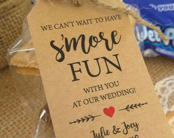 S'more Fun Engagement Party Favor Kits: Tags, Bags & Twine