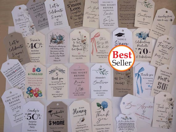 Custom Favor Tag, Wedding, Bridal Shower, Baby, Printed Favor Tags, Gift Tag, Thank you tags, Favor Tag, Custom Wedding Favor Tags