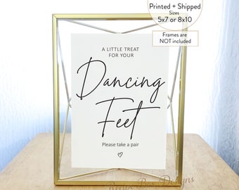 Dancing Feet, Dancing Shoes Sign, Flip Flops, Dancing Feet Sign, Wedding Reception Signs Here's a treat for your dancing feet, Print Only