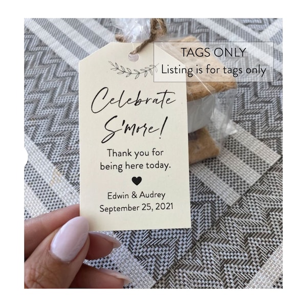 S'more Favor Tags, Smores, Celebrate Smore, Smore Tags, Smores, TAGS Only, Smores, Smores Tags, Rustic Wedding Favor tag, Engagment TAG ONLY