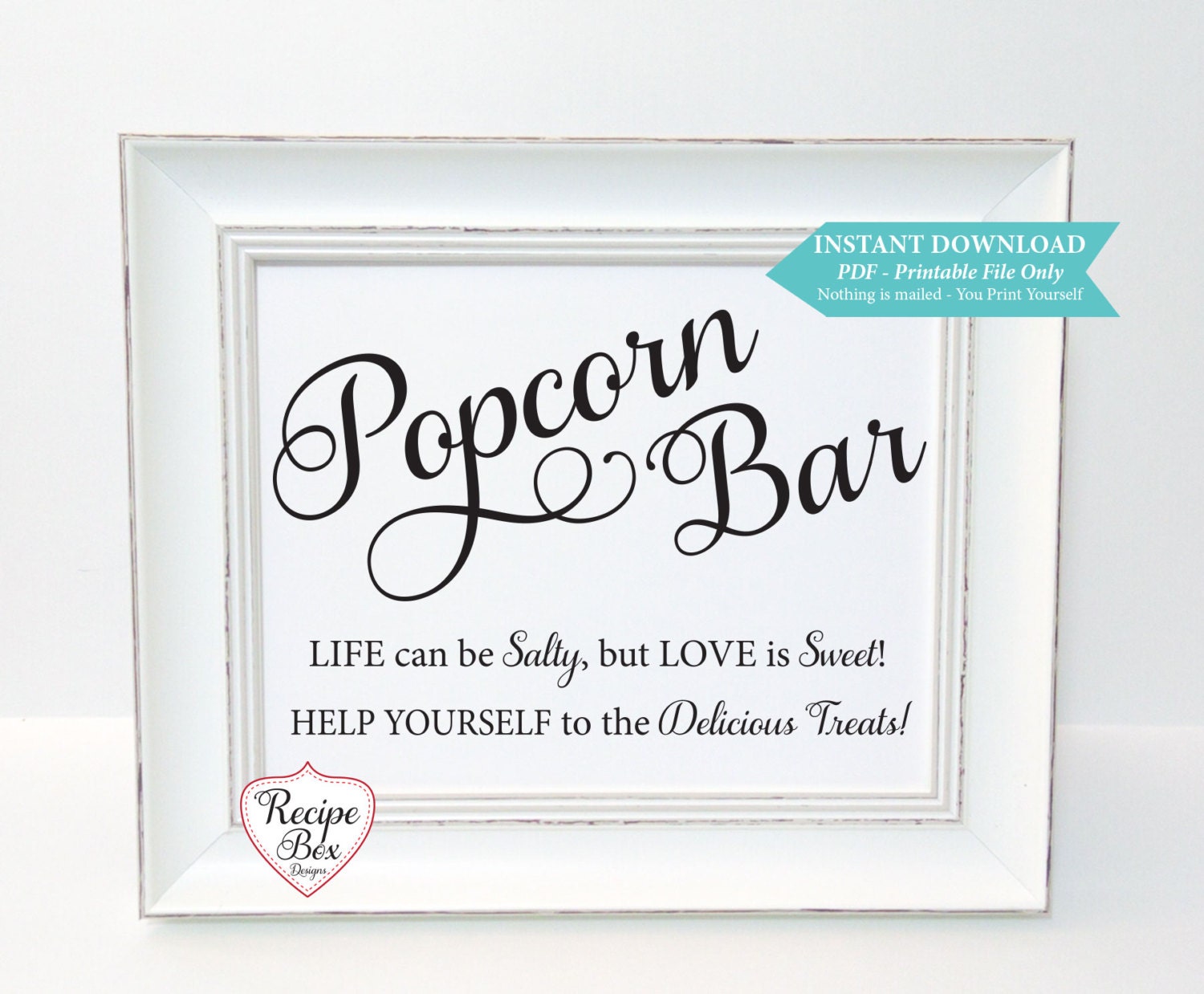 Popcorn Bar indication Printable, Popcorn Signal, Popcorn Favors graphic regarding Popcorn Sign Printable titled Popcorn Bar signal Printable, Popcorn Indicator, Popcorn Favors