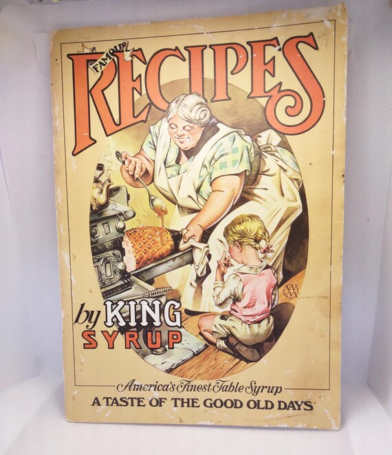 Vintage 1976 Ad Booklet King Syrup Table, Syrup Cookbook Famous Recipes