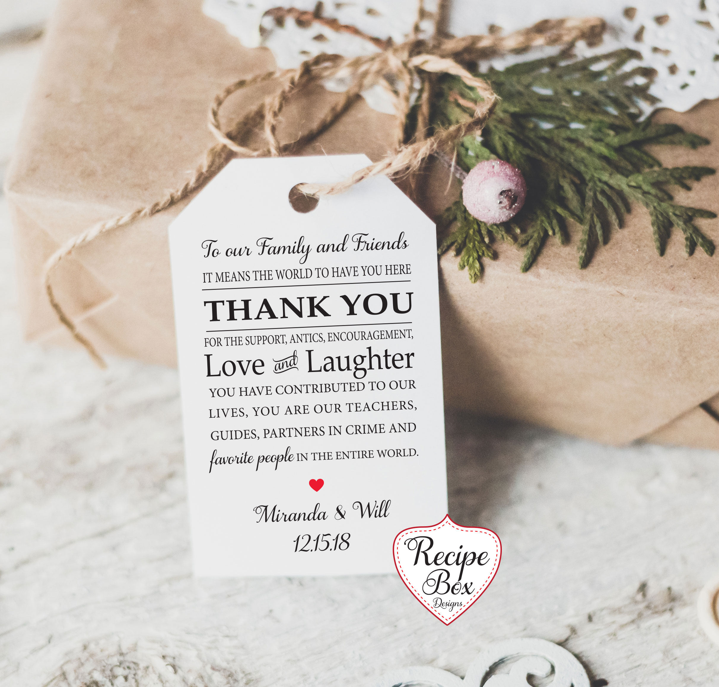 Thank You Card To Guest Wedding Reception Decor Thank You Note
