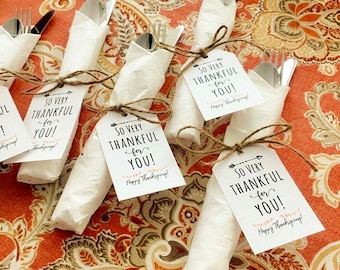 Friendsgiving, Favor Tags, So Very Thankful, Tags, Thanksgiving Give Thanks, Party Favor Tag, Welcome Bag Wedding Thank you tags