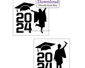 Printable Graduation Tags for 2024 SVG, Graduation Thank you Tag, Class of 2024, Graduate Hat Tag, Grad Party Favor Tags, Instant Download